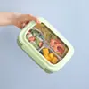 Simple Lonchera de Acero Inoxidable para Estudiantes de Primaria, Lonchera Sellada con Espacio para Arroz, Lonchera de Gran Capacidad con Compartimentos para Cubiertos para Trabajadores de Oficina