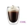 Caneca Dupla Transparente Simples Personalizada pelo Fabricante com Tampa de Bambu, Copo Dupla Camada de Vidro Borossilicato Alto para Café da Manhã Leite