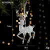 Decoraciones Navideñas Transfronterizas, Colgantes Acrílicos con Lentejuelas, Colgantes Transparentes de Copo de Nieve, Accesorios de Decoración para Escena de Árbol de Navidad
