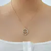 Novo Design da Moda Quente Conjunto de Cobre Olho de Diabo Colar Pingente Olho de Zircônia Colorida para Clavícula