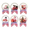 Adorno de cuenta regresiva de 25 días para Navidad, calendario de reloj giratorio, decoración de mesa de madera, decoración de escritorio navideña de dibujos animados