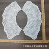 Tecido de algodão com renda solúvel em água estilo floresta branca com bordas onduladas, camisa feminina vazada, gola de boneca Hanfu, acessórios DIY para gola falsa