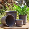 Vasos de Flor de Resina Plástica Extra Grandes Imitação de Cerâmica Para Suculentas Diâmetro Grande Vasos de Flor Venda por Atacado Caixas de Plantio de Vegetais para Interior e Varanda