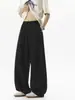 Pantalones Largos de Pierna Ancha Rectos, Holgados, Versátiles, de Seda Helada, Estilo Americano de Verano, a la Moda, con Corte Diagonal para Hombre