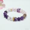 Pulsera Guan Yu Fuego Púrpura Nueve Amatista Cuarzo Rosa Multigema Cubo de Cristal Pulsera Venta al por Mayor de Fábrica S4033003