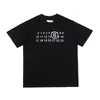 Camiseta unisex de manga corta casual de algodón doble con estampado digital MM6 Margiela, versión de alta gama transfronteriza, ajuste holgado