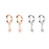 Pendientes de estilo coreano personalizados con microincrustaciones de circonita y acero de titanio para mujer, con hebilla para la oreja, estilo punk sencillo transfronterizo de eBay.