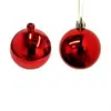Adornos Navideños Grandes para Exteriores de 15 cm Plástico Bolas Jumbo Rellenables Adorno Grande para Árbol de Navidad Colgante para Hogar Exterior Césped Jardín Fiesta(Rojo Brillante, 2 Piezas)