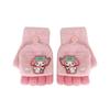 Luvas Quentes à Prova de Frio de Inverno para Crianças, para Alunos do Ensino Fundamental e do Ensino Primário, para Escrever, Especiais, Meio Dedo, com Aba Dobrável, Conjunto de Cinco Dedos