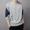 Suéter para hombre primavera ropa de hombre 2024 nueva marca de moda ins cuello redondo top ropa camiseta de manga larga ropa de otoño para hombre