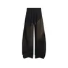 Calça casual masculina estilo americano, corte justo, padrão de escamas de dragão, calça de cordão desconstruída estilo foice, calça longa solta e fluida para o outono de 2026