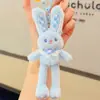 Muñeco de Peluche Mini Lindo con Llavero de Orejas de Conejo, Regalo para Mejor Amiga, Juguete Desplegable, Colgante para Niñas y Parejas