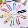 Pinza Redonda de Pato de Doble Punta Brillante de 6 cm, Pinza para el Cabello de Alta Calidad en Colores Macarrón, Pinza Lateral, Pinza para Flequillo, Accesorio de Pinza Base para Manualidades