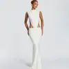 Comercio Exterior Europeo y Americano Ropa de Mujer Verano 2026 Vestido Nuevo con Toque de Alta Gama, Diseño que Muestra la Cintura, Vestido Largo Sexy y Elegante sin Espalda