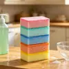 Estropajo doble cara engrosado, esponja absorbente para uso en cocina, cepillo para lavar platos, limpieza de ollas, bloque de esponja de limpieza de alta densidad colorido, en stock
