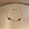 Pulseira de Abóbora em Placa de Acetato Estilo Chinês Banhada a Ouro Real 18K com Zircônia, Pulseira Exquisita e Fashionável com Design Único