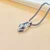 Plata de Ley 925 Europea y Americana Entrada de Lujo Nicho Cadena para Clavícula de Serpiente Nuevo Colgante de Collar con Cabeza de Serpiente Ojo Verde Moda de Lujo