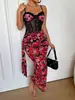 Vestido con corsé de cintura y estampado de leopardo, conjunto de lencería erótica de encaje hueco sexy, transfronterizo