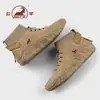Sapatos masculinos originais Gongyang, couro de porco de camada superior, sapatos casuais quentes de algodão para outono e inverno, sapatos esportivos masculinos antiderrapantes para atividades ao ar livre, botas Martin