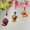 Corrente de Celular com Sandália de Sândalo Doze Signos do Zodíaco Pingente Pequeno Divertido de Sândalo Acessórios DIY de Sândalo Ornamento Pingente de Bolsa do Zodíaco