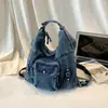 Mochila estilosa estilo retrô floresta 2026 outono inicial nova bolsa de ombro de grande capacidade mochila de viagem bolsa tote jeans