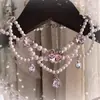 Collar de Moda de Lujo Resistente con Borla de Pedrería para la Noche, Collar de Alta Gama para Mujer de Círculos Sociales Selectos