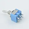 Interruptor de botão azul claro 6 pinos 2 velocidades MTS-202 micro interruptor de alimentação prata