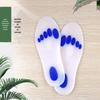 Em estoque palmilha esportiva de silicone masculina e feminina absorvente de choque verão macia para os pés corrida esportes silicone almofada completa
