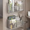 Estante de Almacenamiento Montado en la Pared para el Interior de las Puertas de Gabinetes de Cocina, Caja de Almacenamiento para Film Transparente, Cesta Colgante Detrás de la Puerta del Gabinete, Estante de Almacenamiento