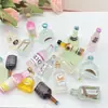 Miniatura Mini Flash Fino Juego de Comida Mezcla Simulación Botella de Vino Pequeña Botella de Vino Extranjero Resina DIY Juguete Creativo para Niños Accesorios