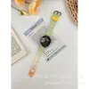 Pulseira de Relógio de Silicone Colorida Gradiente em Formato de Rosca 18 20 22mm Adequada para Huawei GT6 Apple S11 Samsung Pulseira de Pulso Respirável
