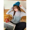 Camiseta básica de cuello medio para mujer 2026 nuevo suéter de punto para otoño e invierno, extremadamente elegante con un diseño único y bordes con volantes