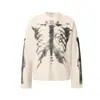 Ropa para Hombre Magic Bear 2026 Otoño Nueva Tendencia Estilo Americano Estilo Motociclista Camiseta Sudadera Oscura Gótica Calavera Esqueleto