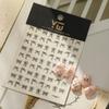 Pegatinas de papel con forma de hormiga YITU, línea de arco, para uñas, con adhesivo en blanco y negro, sencillas pegatinas decorativas para uñas YT488