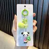 Cadena para Teléfono Llavero Panda Peludo Llavero Panda con Cuentas Colgante Decoración para Mochila de Pareja Regalo Pequeño