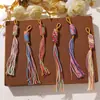 Colgante de Hilo de Algodón con Borla Arcoíris Brillante y Etéreo para Bolsos, Llaveros, Lanyards de Teléfono para Coche, Decoración