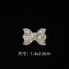 Broche de pajarita con perlas incrustadas de diamantes, de aleación, para hacer tú mismo, para ropa, ramillete, sombreros, accesorios para el cabello, hebilla.