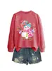 Amazon eBay Tienda Independiente Moda Casual Divertida para Mujer Colorida Decorada Muñeco de Nieve Otoño Invierno Sudadera de Manga Larga para Comercio Exterior