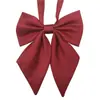 Colchones raíz de pluma traje color sólido corbata de moño roja cuello de mujer flor estilo universitario japonés corbata de moño jk traje de marinero moda