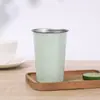 Copo de Cerveja de Aço Inoxidável 304 Transfronteiriço, Copo Portátil para Bebidas Geladas, Copo de Café de Camada Única com Borda Enrolada, Copo de Água Portátil Criativo Atacado