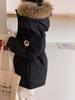 Parka Workwear Chaqueta de plumón para Mujer, Estilo Corto, Nuevo Modelo de Invierno, Engrosada, Chaqueta de Montañismo al Aire Libre a la Moda con Cuello Grande de Piel, Abrigo de Plumón de Pato Blanco
