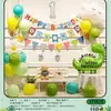 Conjunto de Balões de Aniversário Infantil para Crianças de 1 a 5 Anos, Suprimentos de Decoração para Cena de Festa, Conjunto Completo para Meninos e Meninas