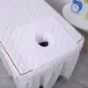 Cama de Salón de Belleza con Agujero para Toalla Masaje de Salud Masaje con Agujero Cortina Spa Club Toalla con Logo Grabado con Agujero Toalla para Tumbarse