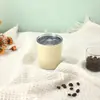 Taza Personalizada de Doble Capa con Aislamiento al Vacío Transfronteriza, Taza de Leche de Acero Inoxidable 304, Taza de Café Simple Portátil para Viaje Montada en Coche