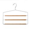 Clip para Pantalones de Madera de Haya Multicapa Transfronterizo con Arte de Hierro Estante Sin Costuras de Lujo Ligero para Uso Doméstico para Colgar Ropa, Pantalones, Bufandas, Toallas y Estante para Pantalones