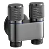 Distribuidor de Água de Plástico Saída Única Entrada Dupla Válvula Angular de Três Vias Interruptor de Controle Duplo Um-Para-Dois Um-Para-Dois Interruptor de Uso Duplo para Vaso Sanitário