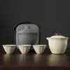 Conjunto de Chá de Viagem Suit para Exterior Forno Ru Abertura Cerâmica Copo Expresso Atividades de Negócios Cerimônia de Acompanhamento Logotipo Impresso Personalizado