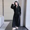 Roupão de Banho de Luxo Leve Pijama de Flanela Feminino Novo Manga Longa Hotel Salão de Beleza Tamanho Grande Camisola Aconchegante Outono e Inverno Roupão de Manhã