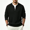 Comercio Exterior 2026 Otoño e Invierno Nuevo Estilo Europeo y Americano Suéter de Punto con Cremallera y Rayas Verticales para Hombre Suéter Casual para Hombre