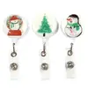 Insignia de Dibujos Animados Navideños de Acrílico Fácil de Tirar Árbol de Navidad Nuevo Estilo Insignia Fácil de Tirar Portatarjetas de Identificación Retráctil Navideño